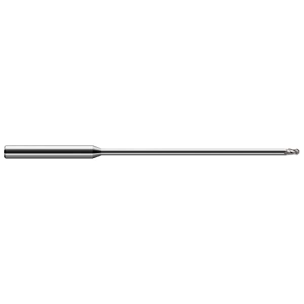 Miniature End Mill - Ball - Long Reach, Stub Flute, 0.1250" (1/8), Overall Length: 6"